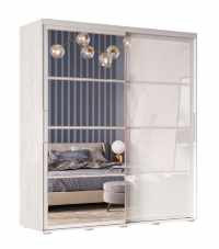 Шкаф-купе 2-хстворчатый Крафт-6 ШКК-06 ясень белый 160х59х218