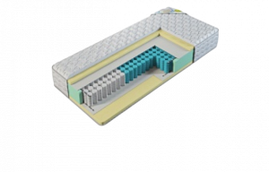 Трех-зонный Ортопедический матрас с мемориформ, Эдельвейс,  140х200