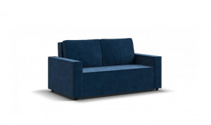 Диван прямой Норд двухместный велюр Moнолит синий 167 см