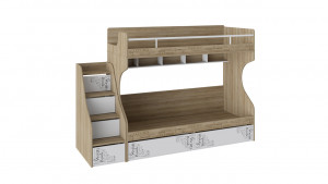 Кровать 2-х ярусная с лестницей приставной с ящиками 