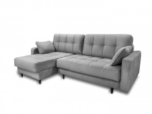 Диван угловой раскладной ППУ Марк серый 230х160