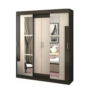 Шкаф-купе 4-х створчатый Фея с зеркалом Белфорт/венге 160х52х210