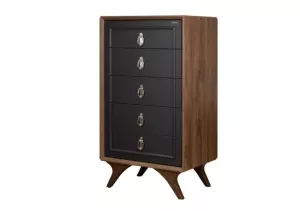 Комод высокий Alegro Алегро Bellona (Турция) 5 ящиков синий орех 65х46х117