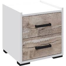 Тумба прикроватная Соната белый/дуб юкон 40х38х42