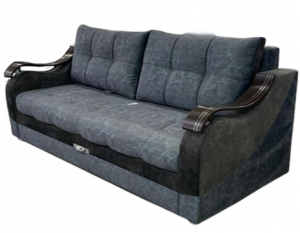 Диван прямой раскладной  Алекс 1 с ящиками серый 230см