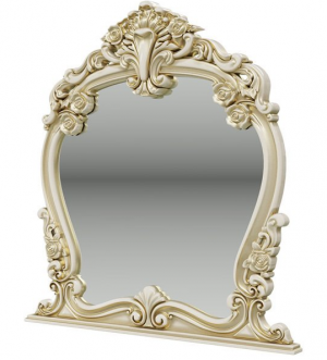 Зеркало настенное Дольче Вита цвета слоновой кости с золотом