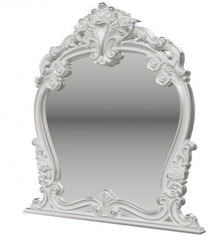 Зеркало настенное Дольче Вита белого цвета с серебром