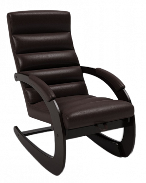 Кресло-качалка Кросс-1 экокожа цвет коричневый