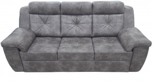 Диван прямой раскладной ППУ серо-коричневый 221см