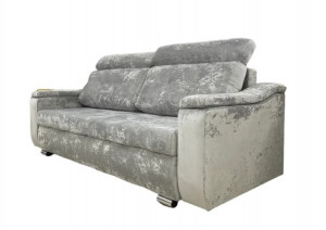 Диван прямой раскладной ППУ Альфа Нью  серый 230 см