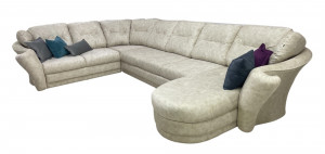 Диван П-образный раскладной ППУ Яппи белый 430х285