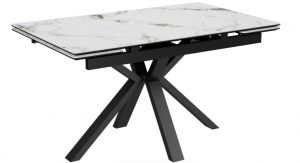 Стол кухонный прямой Баден-1С керамогранит/маталл 85х140(+30+30)