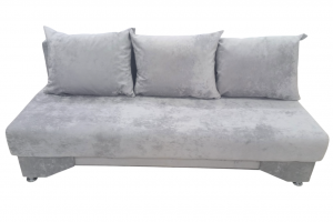 Диван прямой раскладной ППУ РИО 3 серый плюш 190 см