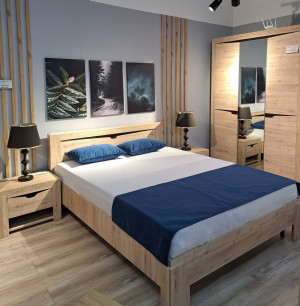 Спальный гарнитур Соренто дуб бонифаций кофе структурный матовый