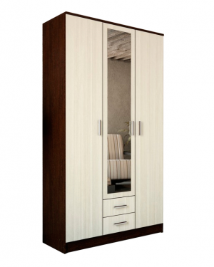 Шкаф распашной 3-х створчатый Эра Трио венге/лоредо 120х48х220