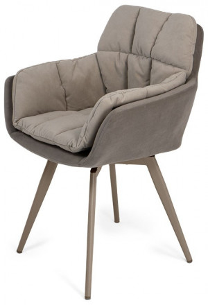 Стул Пеппи поворотный велюр мокко/металл мокко 63х55