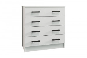 Комод К800-3/2  пять ящиков  белый гладкий 80х44х83