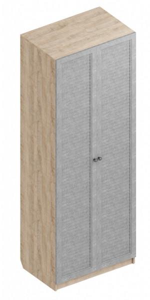 Шкаф 2-ств для одежды Филадельфия цвет серый