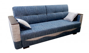 Диван прямой раскаладной Браво синий  220см