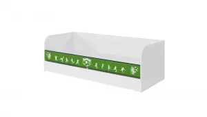 Кровать односпальная детская 2 ящика СПОРТ Зеленый 90х200