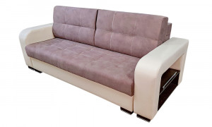 Диван прямой раскладной Бостон розовый 230см