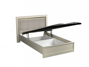 Кровать двуспальная 160х200 мягкое изголовье с ПМ  Сиена бежевая