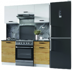 Кухня прямая Брауни дуб вотан/белый 160 см