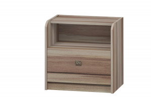 Тумба прикроватная 1 ящик ЛАРГО Дуб рокпайл 50х35х48