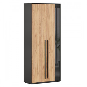 Шкаф распашной двухстворчатый Неаполь черный 86 см