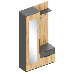 Прихожая Стил дуб золотистый/серый ЛОФТ 115х40х210