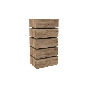 Комод высокий Nature Дуб табачный Черный 60см