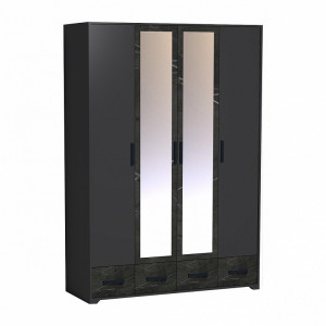 Шкаф для одежды и белья Черный Айрис 555 158см