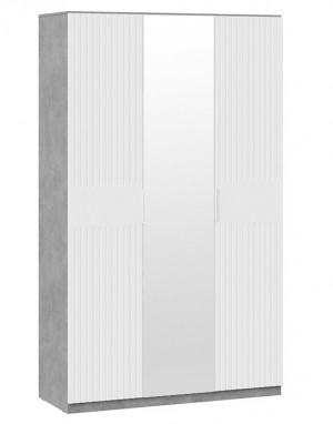Шкаф комбинированный Хилтон белый/серый