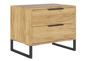 Тумба прикроватная 2 ящика Лофт ТМ 001 сонома 55х39х47