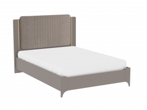 Кровать полутороспальная 140х200 с мягким изголовьем  Сиде Мокко