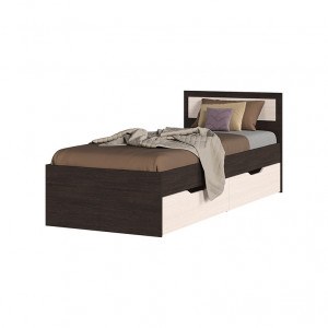 Кровать односпальная с ящиками Гармония КР 607 Венге/Белфорт 80х200