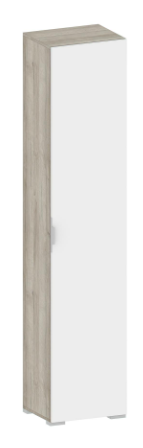 Пенал с евровешалкой  Гостинная Анима 4 ШК 3016 дуб серый/белый 46х38х215 см