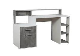 Стол компьютерный Лайф  Белый/бетон 138х54х90