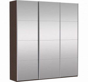 Шкаф-купе 3-х створчатый Прайм венге/зеркало 210х57х230
