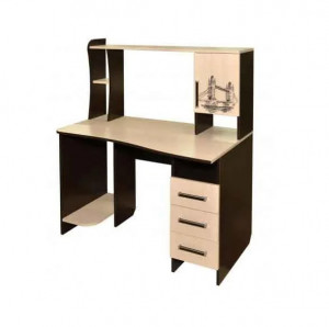 Стол компьютерный прямой венге 120х67х135