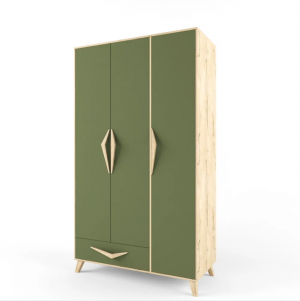 Шкаф 3х дверный распашной 2+2 олива  120х55х212