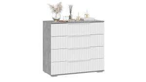 Комод  Хилтон ателье светлый / белый матовый 92х41х84