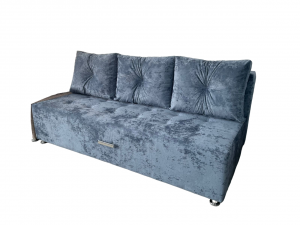 Диван прямой Еврокнижка  голубой без подлокотников 190 см