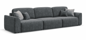 Диван прямой раскадной Кинг макс Серый 350см