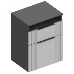 Тумба универсальная с ящиком и нишей Вита серый ЛОФТ 60х45х80