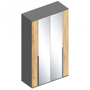 Шкаф распашной 4-х створчатый с зеркалом Стил   120х50х210