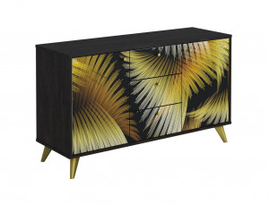 Комод Фьюжн камень угольный 120х40х70