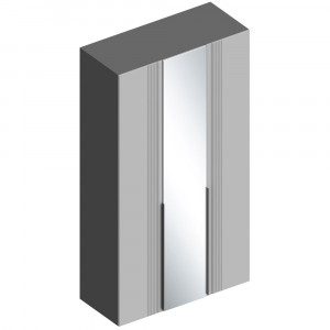 Шкаф распашной 3-х створчатый Вита серый ЛОФТ 120х52х220