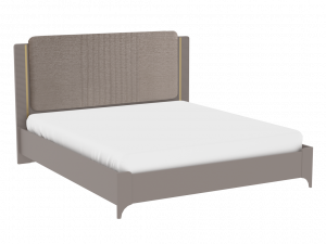 Кровать двухспальная 180х200  с мягким изголовьем  Сиде  Мокко