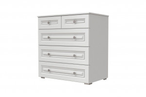 Комод 5 ящиков белый Олимп